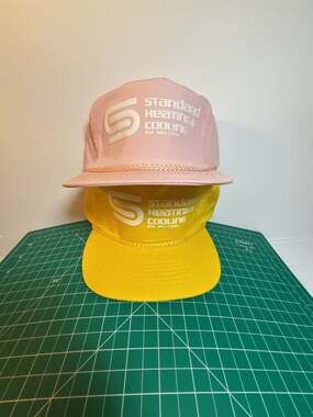 Vintage Otto Cap Standard Heating & Cooling Nylon Trucker Rope Hat Lot of 2